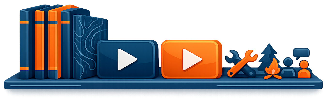 Illustration of a curated resource library