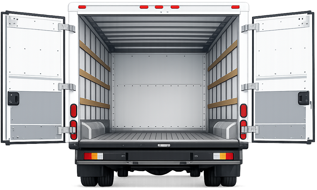 Box truck, empty cargo interior
