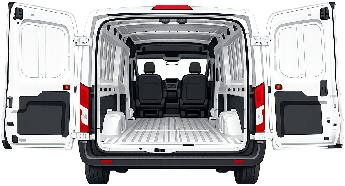 Ford Transit, empty cargo interior