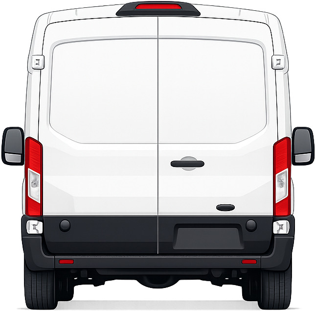 Ford Transit, rear view